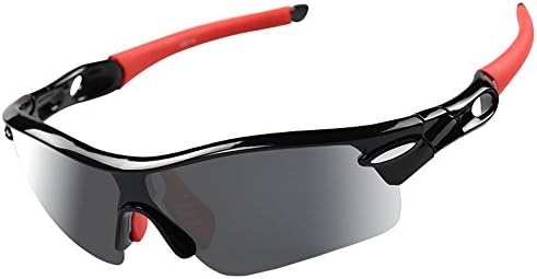 BIYLACLESEN Women Men Polarized Sports Bike Bicycle Sunglasses 5 Interchangeable Lenses for Cycling Riding Running Outdoor Eyewear