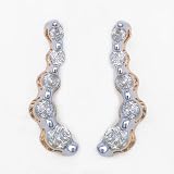 Ladies Journey Style Diamond Earrings in 10k Gold