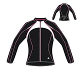 Descente 2008/09 Women's C6 Carbon Thermal Long Sleeve Cycling Jersey - Black/White - 13335