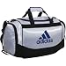 Adidas Defender Duffel (White/Prime Blue, 11 3/4  x 20 1/2  x 11-Inch)
