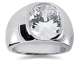 0.00 ctw Men's Diamond Ring in 14K White Gold