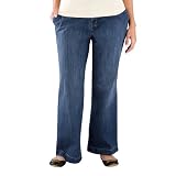 Women's Plus Size Mossimo Black: Denim Trousers - Blue