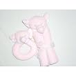 Super Soft Security Blanket with Matching Rattle Baby Gift Set : Pink Elephant