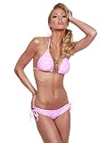 Pink Polka Dot Tie Side Bikini - ONE SIZE