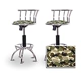 2 24"-29" Camouflage - Wildlife Seat Chrome Adjustable Specialty / Custom B ....