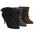 Bamboo by Journee High Heel Microsuede Ankle Boot Bamboo by Journee High Heel Microsuede Ankle Boot