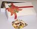 Scott's Cakes 1/2 Pound White Chocolate Covered Caramels in a Ribbon-n-Holly Box