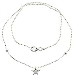 Sterling Silver Necklace with a Star Slide 17