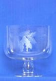 Individually Hand Etched Pine Cone Glass Trifle Bowl 7.5