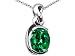 1.85 cts Genuine Lab Created Emerald Pendant - 14kt White or Yellow Gold