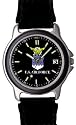 US Air Force Watch with Leather/Nylon Strap with Black Dial