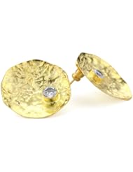 Zariin "Eyes That Hear" Cubic Zirconium Stud Earrings