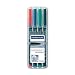 Staedtler Lumocolor Permanent Overhead Projection Markers, Fine Point, Assorted, 4 per Set (318-WP4)
