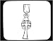 Mouse Pad with black and white, religion, locket