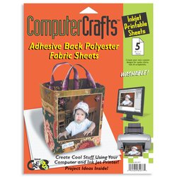 Computer Crafts: Adhesive Back Polyester Fabric Sheets by Janlynn Corporation