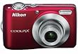 Nikon L22 Digital Camera - Red (12MP, 3.6x Optical Zoom) 3 inch LCD