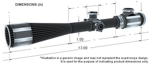 BSA Rifle Scope with Rings, 4-12 X 40