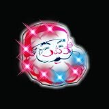 Classic Santa Christmas Flashing Blinking Light Up Body Lights Pins (25-Pack)