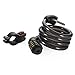Crazefoto Security Lock Self Coiling Resettable Combination Cable Lock, Bike Cable Lock, 4-Foot x 1/2 Inch, Theft-Protection Lock, Flexible Lock with Mounting Bracket