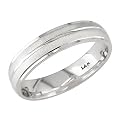 14K White Gold Comfort-Fit Wedding Band