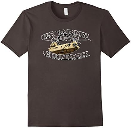 Men's US ARMY CH-47 Chinook T-SHIRT, ARMY CH-47 TEE 2XL Asphalt