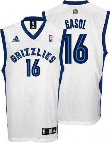 Pau Gasol Youth Jersey: adidas White Replica #16 Memphis Grizzlies Jersey