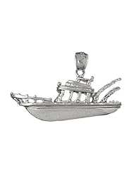 CleverSilvers Sterling Silver Pendant Fishing Boat