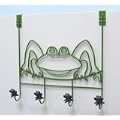 Frog green over door hook hanger holder rack decor