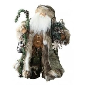  18 inch Happy Holidays Mountain Man Santa Claus Christmas Figure