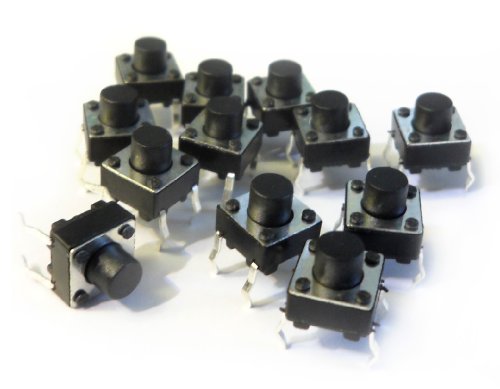 microtivity 6x6x6mm Tact Switch (Pack of 12)
