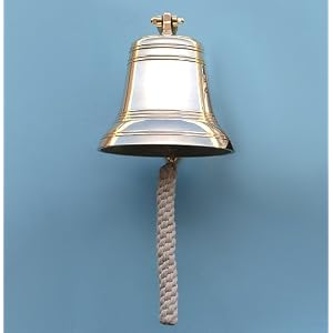 Click here to buy Nine Inch Diameter Brass Ship's Bell.