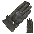 Men's Leather Patch Driving Gloves - Dark Chocolate Brown