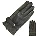 Men's Leather Patch Driving Gloves - Dark Chocolate Brown