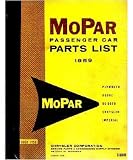 1959 MOPAR (Dodge, Chrysler, Imperial, Plymouth, DeSoto) Car Parts Book Manual List