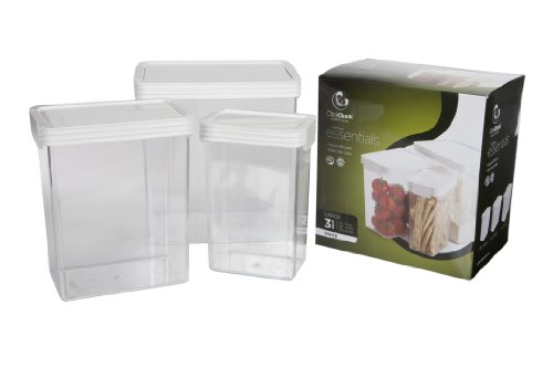 Click Clack Kitchen Essentials Large Airtight Canister Set of Three