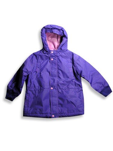American Widgeon - Girls Hooded Polar Fleece Lined Anorak Jacket, Purple (Size 4)