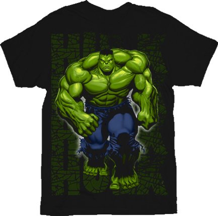  The Incredible Hulk Make Way Words Black Adult T-shirt Tee