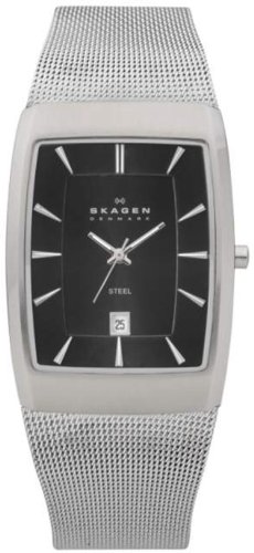 Skagen Rectangular Silver Tone Watch