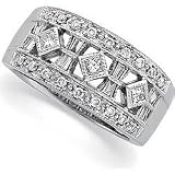 14K White Gold 1/2 ctw Diamond Anniversary Band Size 6