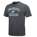 NFL Men's Philadelphia Eagles Heart And Soul Ii Adult Short Sleeve Basic Tee (Charcoal Heather, X-Large)