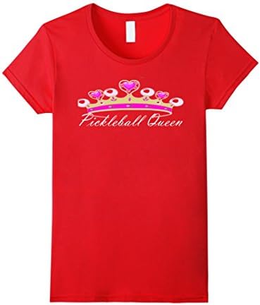 Women's Pickleball Queen Womens Girls Custom Funny T Shirt Medium Red