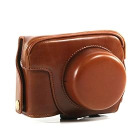 Light Brown / PU Leather Camera Case / Cover / Bag for Canon G1X(7271-2)