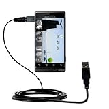 IMAGE OF Classic Straight USB Cable for the Motorola Droid 2 A955 with Power Hot Sync and Charge capabilities - uses Gomadic TipExchange Technology