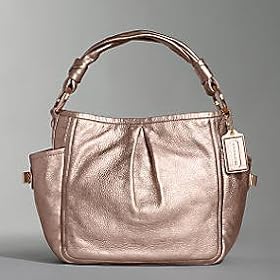Coach Parker Leather Shoulder Bag Purse Tote 12943 Rosegold Elegant