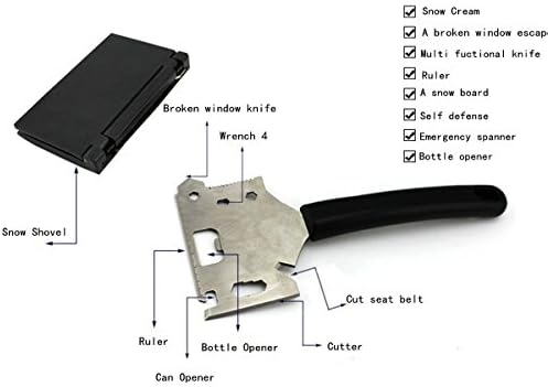 Aosay new style multi-function Stainless steel snow shovel Upgraded Durable Stainless Steel Ice Snow Scraper Snow Shovel with Anti-Freeze Handle for Auto Vehicle Car Window