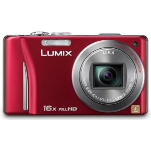 Panasonic Lumix DMC-TZ22EG-R Digitalkamera (14 Megapixel, 16-fach opt. Zoom, 7,5 cm (3 Zoll) Touch LC-Display, GPS, Full HD, 3D, bildstabilisiert) rot