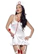 3Pc Nurse Accessory Kit Holiday Costume Party Accessory With Hat, Toy Stethoscope, And Name Tag (White/Red-One Size)