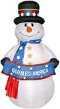4 FT - Gemmy Christmas Airblown Inflatable - Merry & Bright Patriotic Snowman