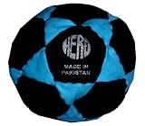 Hero Black & Neon Blue 32-Panel Hacky Sack / Footbag - Comes with Tips & Game Instructions -