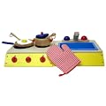 Santoys - Wooden Toys - Pretend Market Items - Stove & Accessories